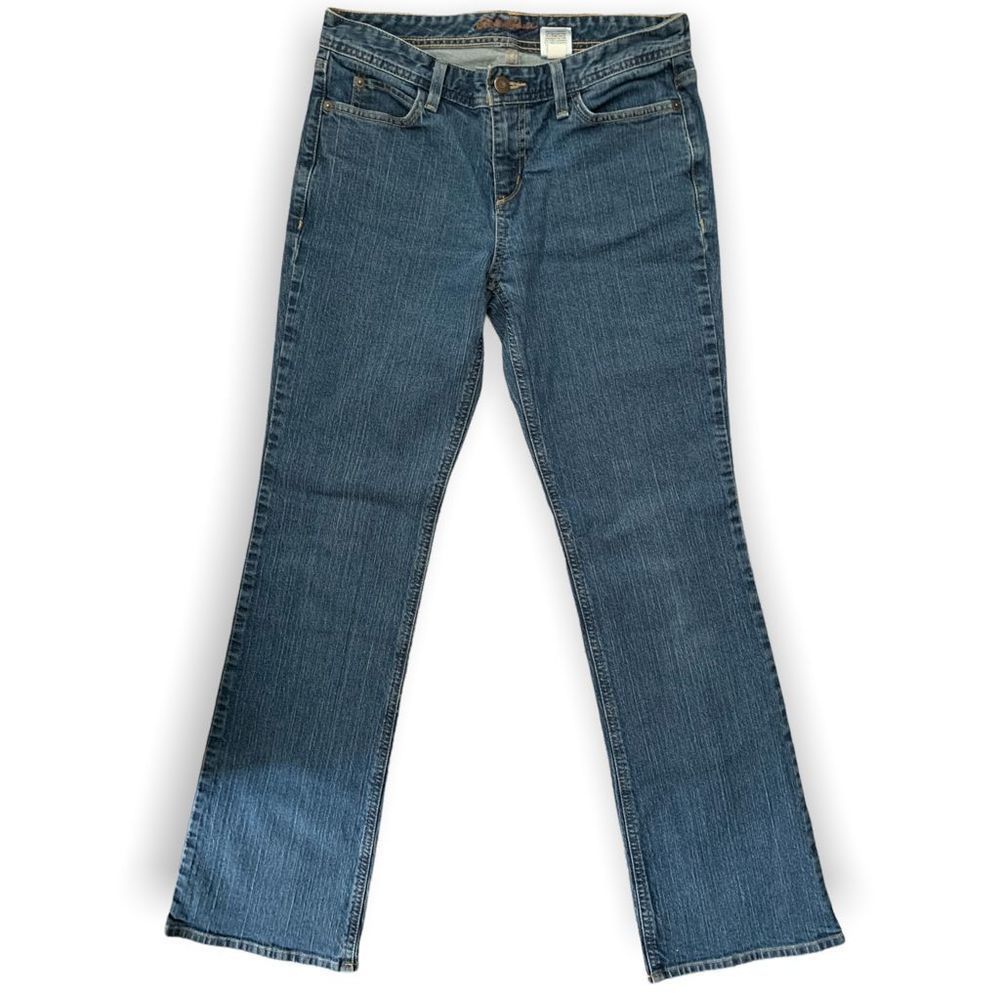 Eddie Bower High Rise Straight Leg Medium Wash Classic Fit Jeans 6